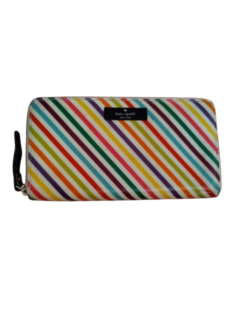 Kate Spade New York Lacey Rainbow Striped Zip-Around Continental Wallet